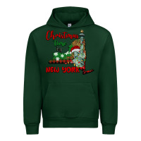 Forest Green christmas time in new york Urban Hoodie - BarkalooDesign