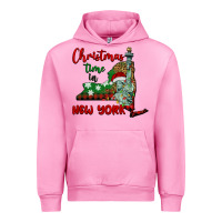 Fuchsia Pink christmas time in new york Urban Hoodie - BarkalooDesign
