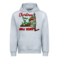 Heather Grey christmas time in new york Urban Hoodie - BarkalooDesign