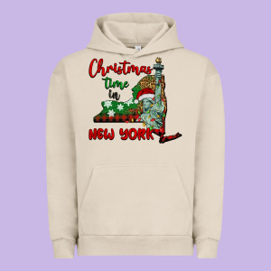 Christmas Time In New York Urban Hoodie Designed By Barkaloodesign
