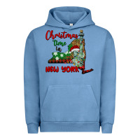 Pigment Pebble Blue christmas time in new york Urban Hoodie - BarkalooDesign