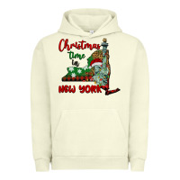 Pigment Pistachio christmas time in new york Urban Hoodie - BarkalooDesign