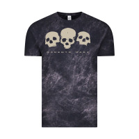 Cloud Black memento mori three skulls Vintage Tee - artisFamous