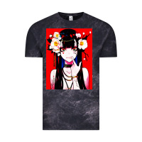 Cloud Black anime girl japanese Vintage Tee - artisFamous