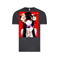 Vintage Black anime girl japanese Vintage Tee - artisFamous