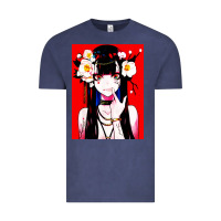 Vintage Denim anime girl japanese Vintage Tee - artisFamous