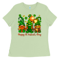 Matcha happy st. patricks day with gnomies Ladies Tee - BundleAndBundleShop