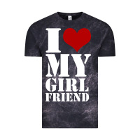 Cloud Black i heart my girlfriend shirt Vintage Tee - artisFamous