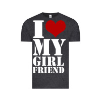 Vintage Black i heart my girlfriend shirt Vintage Tee - artisFamous