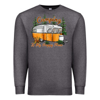 Charcoal Heather camping is my happy place Premium Sweatshirt - SublimationCraftShop