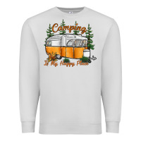 Dove Grey camping is my happy place Premium Sweatshirt - SublimationCraftShop