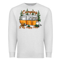 Oatmeal Heather camping is my happy place Premium Sweatshirt - SublimationCraftShop
