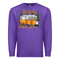 Purple camping is my happy place Premium Sweatshirt - SublimationCraftShop