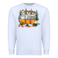 White camping is my happy place Premium Sweatshirt - SublimationCraftShop