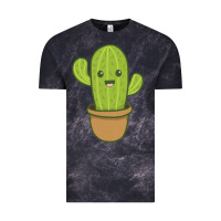 Cloud Black happy cactus hug me please Vintage Tee - artisFamous