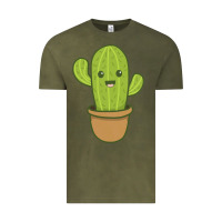 Vintage Olive happy cactus hug me please Vintage Tee - artisFamous
