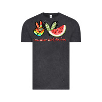 Vintage Black Peace love watermelon Vintage Tee - NancyCooperArtShop