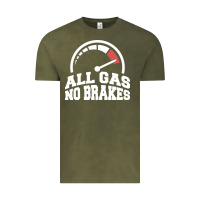 Vintage Olive all gas no brakes Vintage Tee - artisFamous