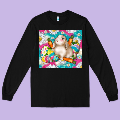Easter Day Rabbit Long Sleeve Tee Designed By Tumblerdesignbyshophia