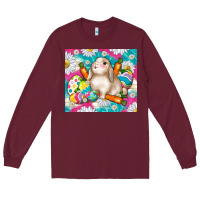 Burgundy easter day rabbit Long Sleeve Tee - TumblerDesignByShophia