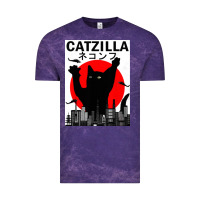 Cloud Purple vintage catzilla japanese sunset style Vintage Tee - artisFamous