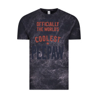 Cloud Black Officially The World's Coolest Peepaw | Mens Gift Vintage Tee - artisFamous