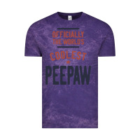 Cloud Purple Officially The World's Coolest Peepaw | Mens Gift Vintage Tee - artisFamous