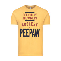 Vintage Mustard Officially The World's Coolest Peepaw | Mens Gift Vintage Tee - artisFamous