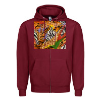 Burgundy safari patterns tumbler Zipper Hoodie - BundleAndBundleShop