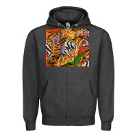 Charcoal Heather safari patterns tumbler Zipper Hoodie - BundleAndBundleShop