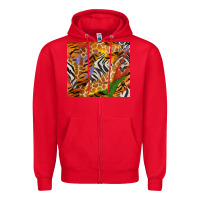 Red safari patterns tumbler Zipper Hoodie - BundleAndBundleShop