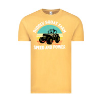 Vintage Mustard diddly squat farm speed and power Vintage Tee - artisFamous