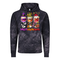 Cloud Black Hallothanksmas wine glasses Vintage Hoodie - NancyCooperArtShop