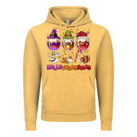 Vintage Mustard Hallothanksmas wine glasses Vintage Hoodie - NancyCooperArtShop