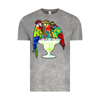 Cloud Rock parrots drinking margarita hawaiian Vintage Tee - artisFamous