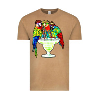Vintage Camel parrots drinking margarita hawaiian Vintage Tee - artisFamous