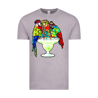Vintage Zinc parrots drinking margarita hawaiian Vintage Tee - artisFamous
