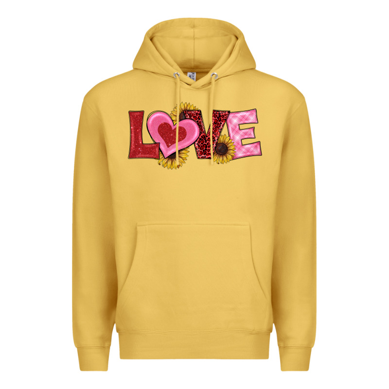 Valentines Day Love Sunflowers Premium Hoodie by RanaPortraitStore | Teevron
