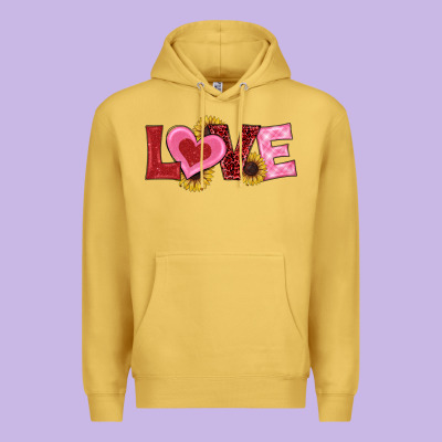 Valentines Day Love Sunflowers Premium Hoodie Designed By Ranaportraitstore