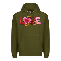 Army Green valentines day love sunflowers Premium Hoodie - RanaPortraitStore