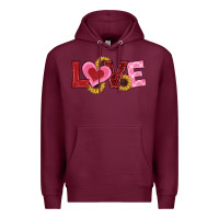 Burgundy valentines day love sunflowers Premium Hoodie - RanaPortraitStore