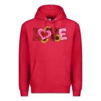 Cardinal valentines day love sunflowers Premium Hoodie - RanaPortraitStore