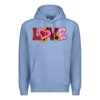Colony Blue valentines day love sunflowers Premium Hoodie - RanaPortraitStore