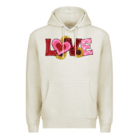 Oatmeal Heather valentines day love sunflowers Premium Hoodie - RanaPortraitStore