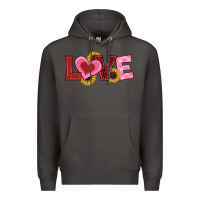 Smoke valentines day love sunflowers Premium Hoodie - RanaPortraitStore