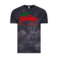 Cloud Black vintage red truck with christmas Vintage Tee - artisFamous