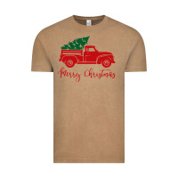 Vintage Coffee vintage red truck with christmas Vintage Tee - artisFamous