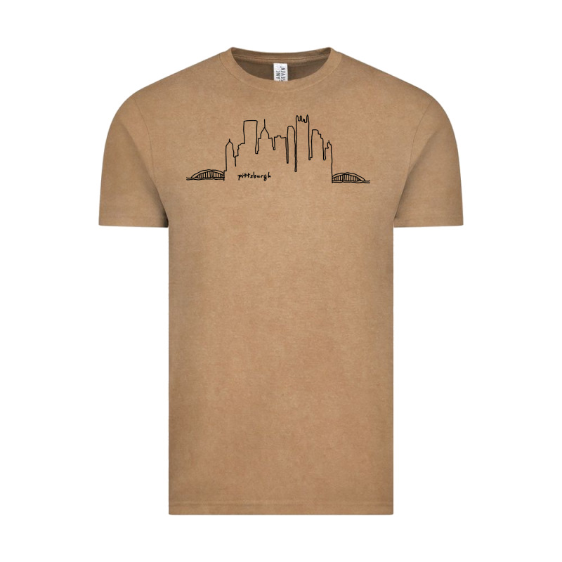 Pittsburgh Skyline City Vintage Tee by artisFamous | Teevron