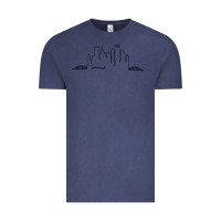 Vintage Denim pittsburgh skyline city Vintage Tee - artisFamous
