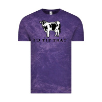 Cloud Purple i'd tip that funny cow tipping design Vintage Tee - artisFamous